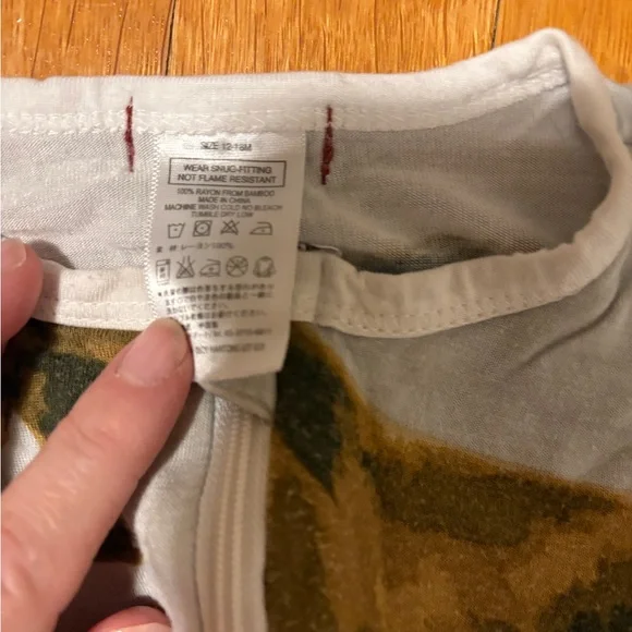 Milkbarn Bear Print Footed zipper pajamas - Picture 3 of 5